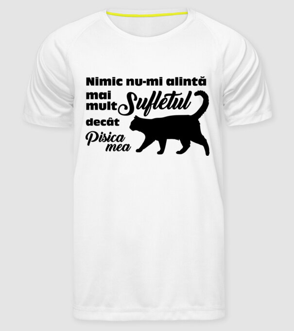 Nimic nu-mi alintă mai mult sufletul decât pisica mea model alb pe tricou