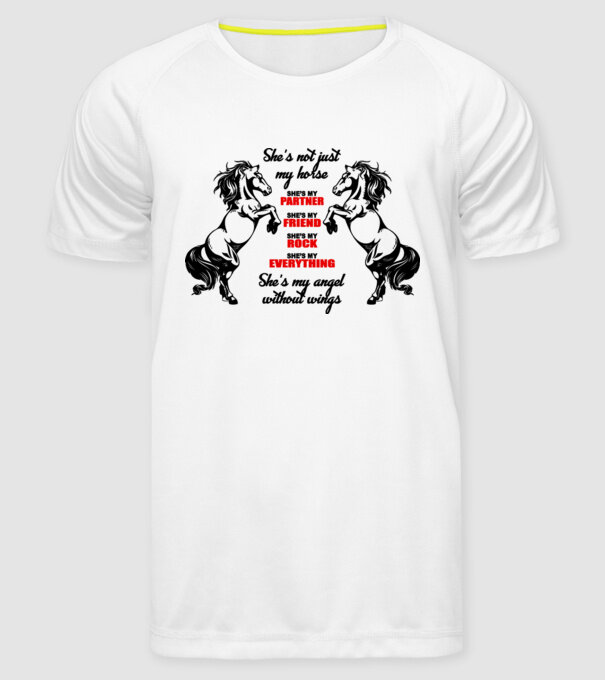 Not just a horse! model alb pe tricou