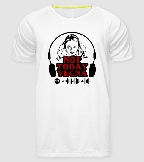 not today vecna model alb pe tricou