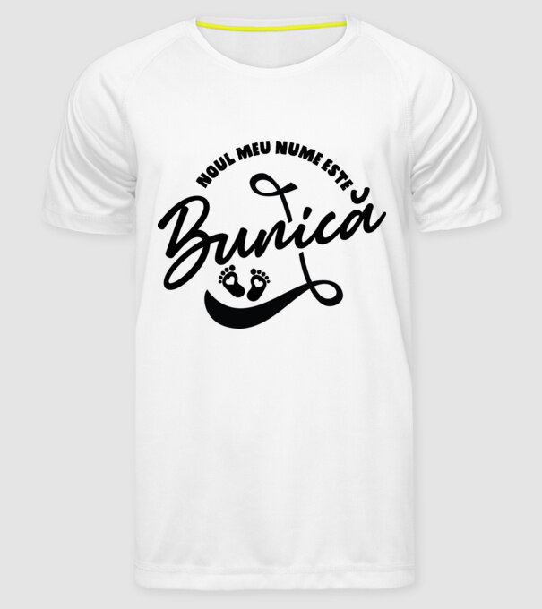 Noul meu nume este Bunică model alb pe tricou
