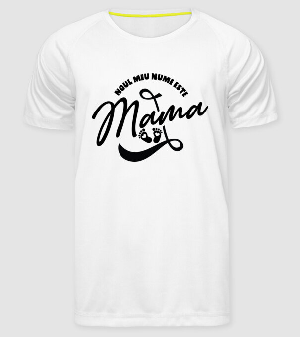 Noul meu nume este Mama model alb pe tricou
