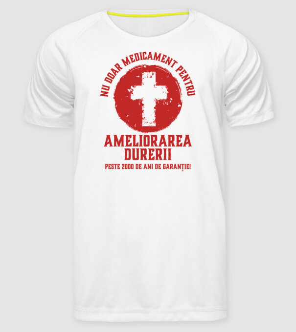 Nu doar medicament pentru ameliorarea durerii, peste 2000 de ani de garanție! model alb pe tricou