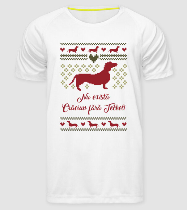 nu există Crăciun fără Teckel model alb pe tricou