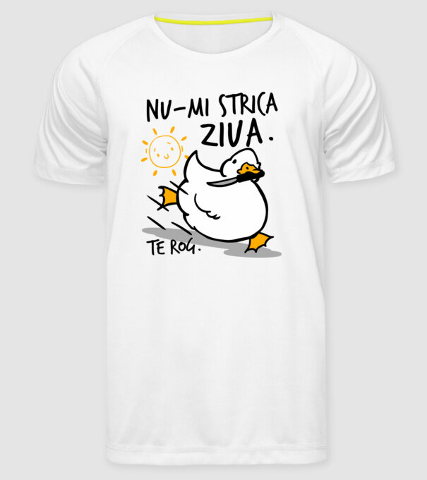 Nu-mi strica ziua. model alb pe tricou