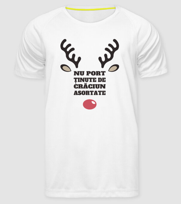 Nu port ținute de crăciun asortate crăciun chiar căprioară Alb model alb pe tricou