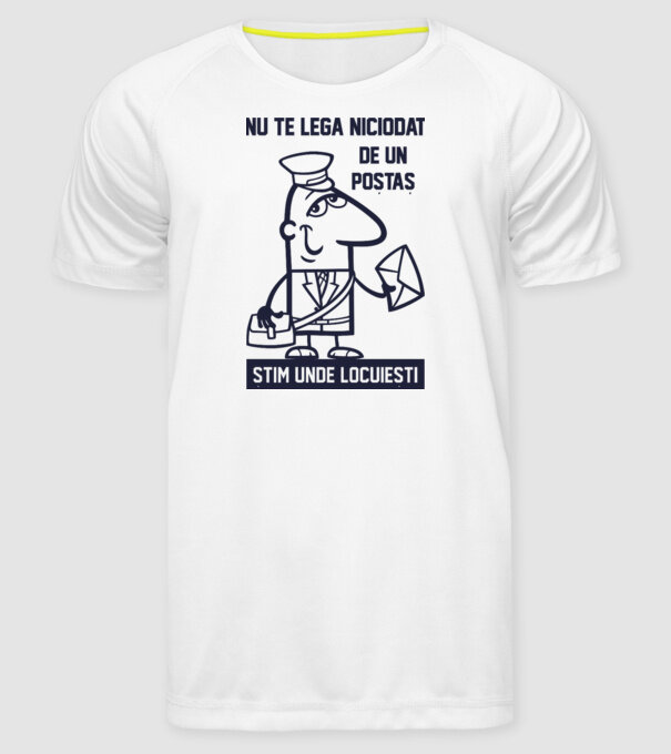 nu te lega niciodată de un poștaș. Știm unde locuiești model alb pe tricou