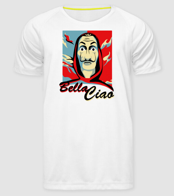 obey bella ciao model alb pe tricou
