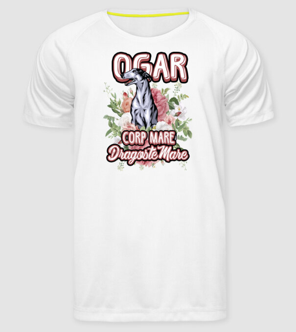 Ogar - picioare lungi dragoste multă model alb pe tricou