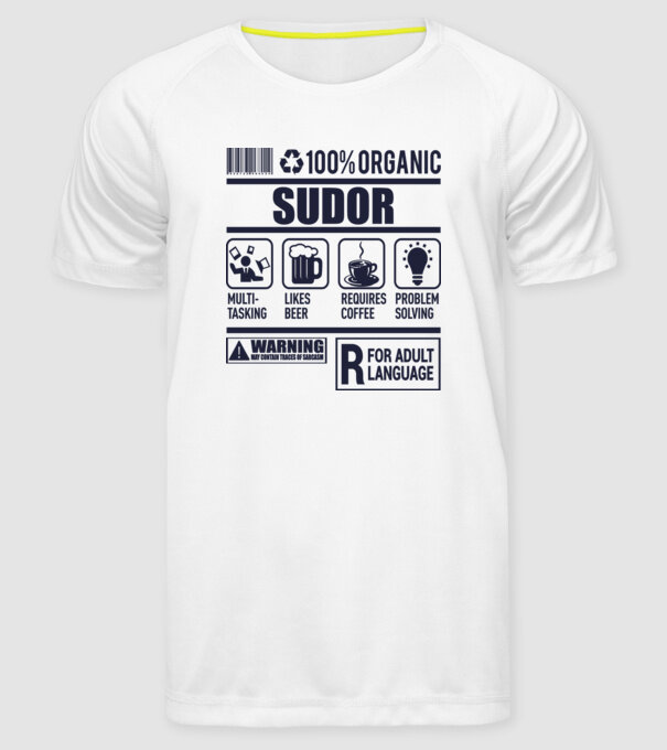 Organic_SUDOR model alb pe tricou