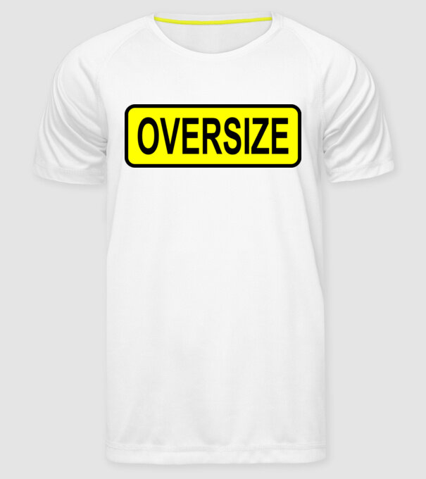 Oversize model alb pe tricou
