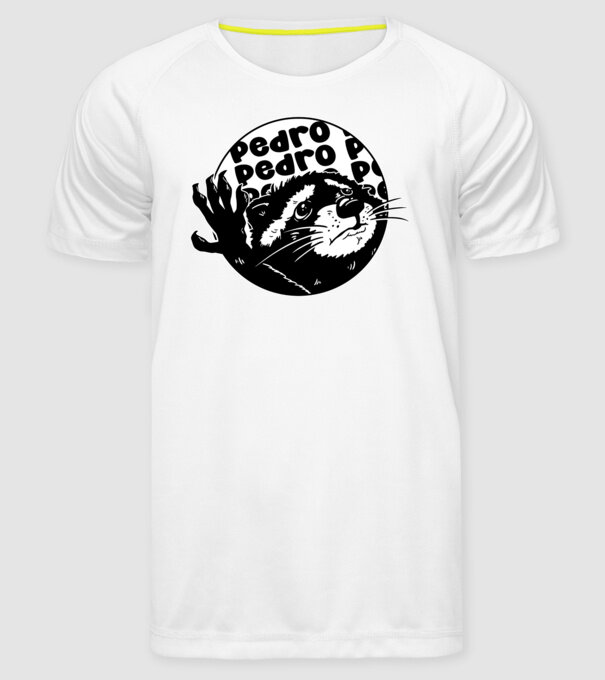 Pedro circle model alb pe tricou