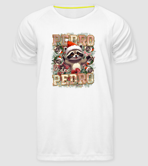 Pedro pedro flower xmas model alb pe tricou