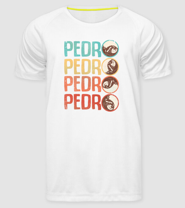 Pedro Pedro retro model alb pe tricou