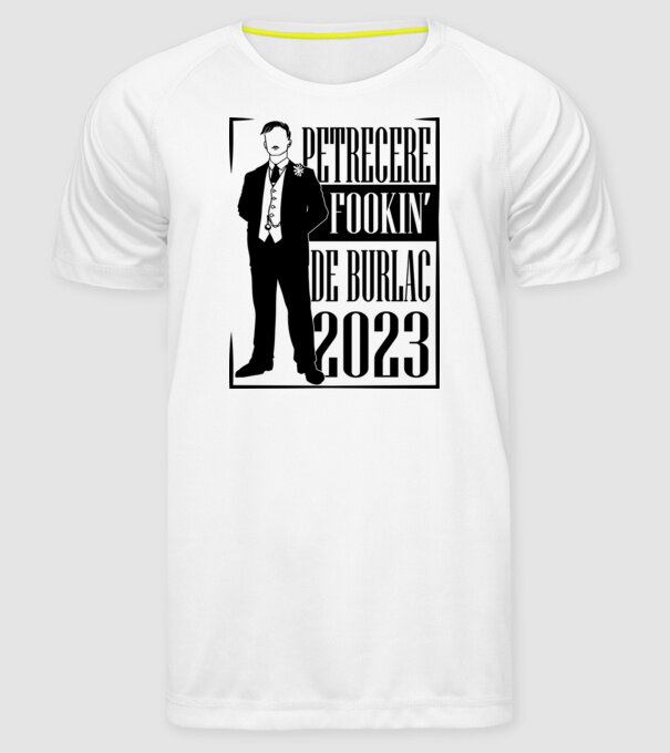 Petrecere Fookin de burlac model alb pe tricou