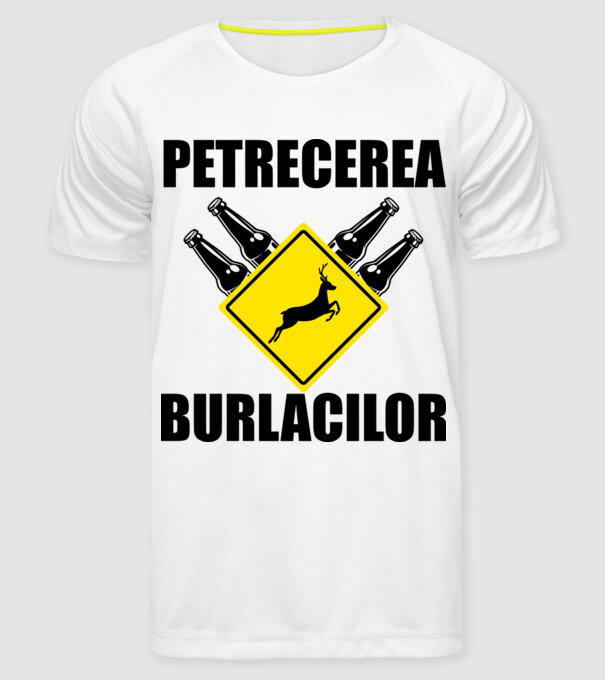 petrecerea burlacilor model alb pe tricou