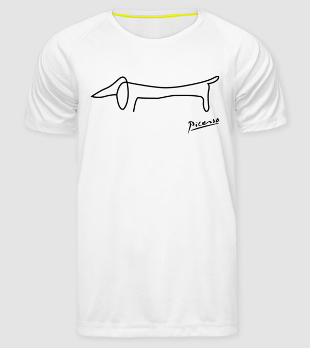 Picasso model alb pe tricou