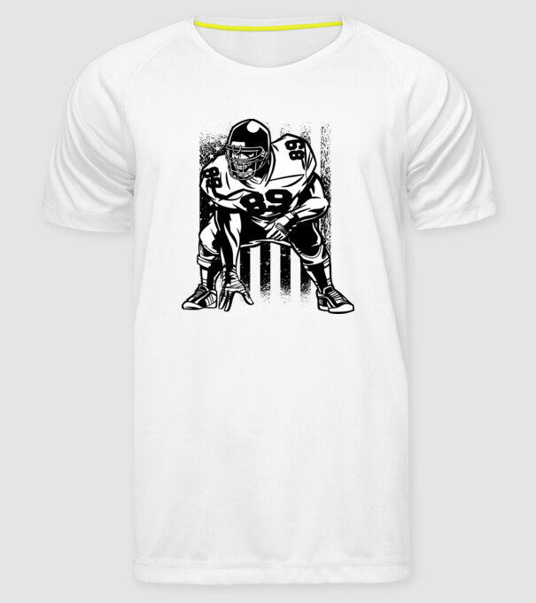 PLAYER model alb pe tricou