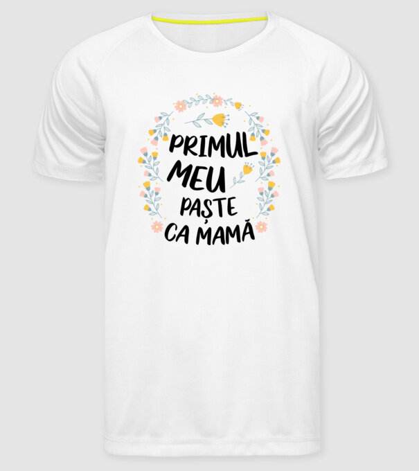 Primul meu Paște ca mamă model alb pe tricou