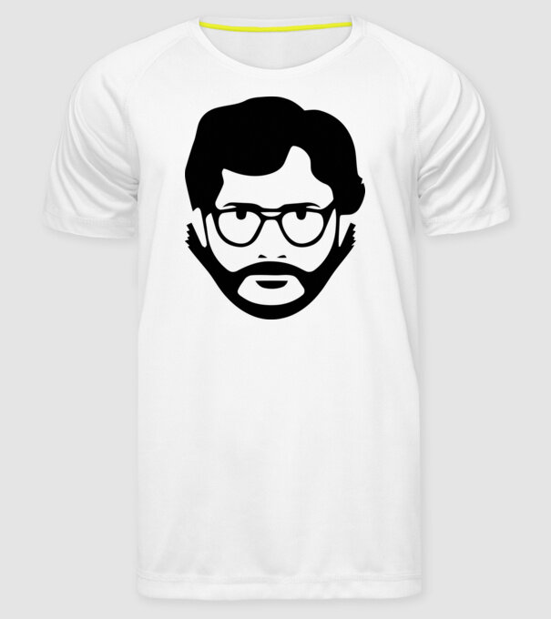professor simple model alb pe tricou