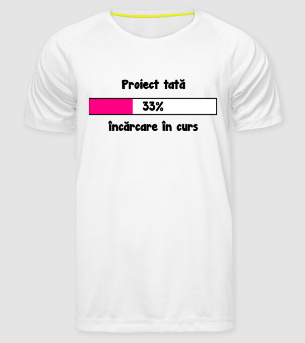 Proiect tată - încărcare în curs model alb pe tricou