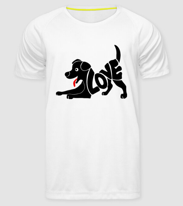 Puppy love model alb pe tricou