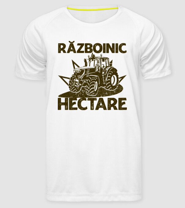Războinic Hectare model alb pe tricou
