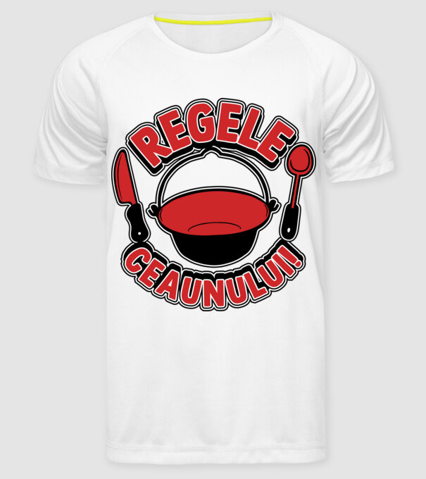 Regele - ceaunului! model alb pe tricou