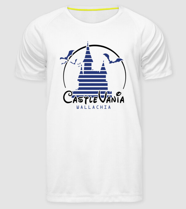 România CastleVania model alb pe tricou