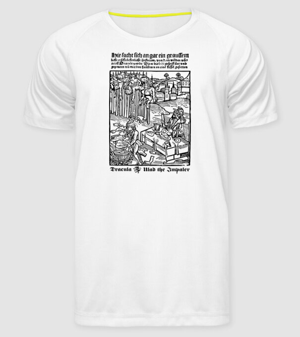 România dracula dark model alb pe tricou