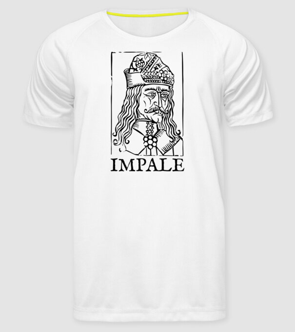 România dracula impale model alb pe tricou