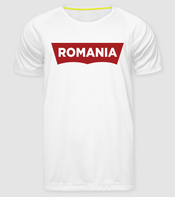 România levis model alb pe tricou