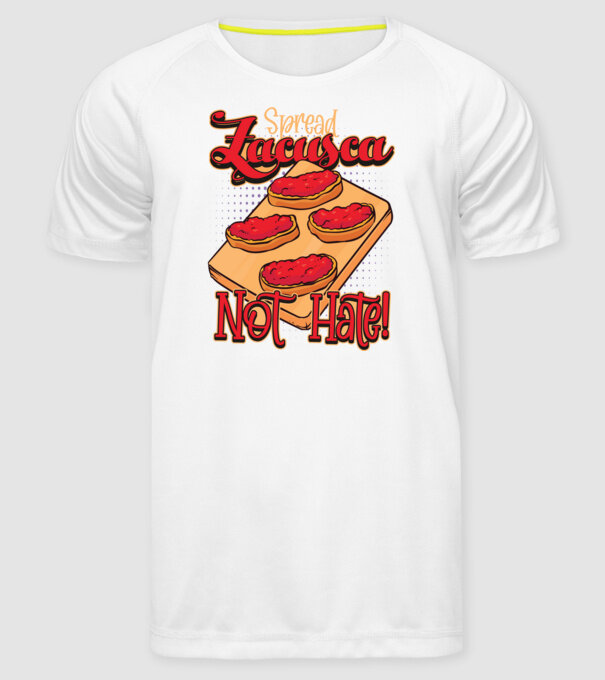 România Zacusca model alb pe tricou
