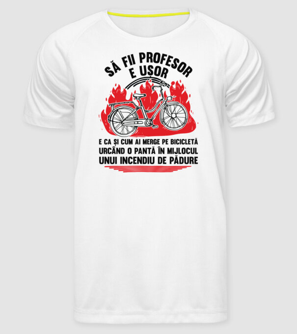 Să fii profesor e ușor model alb pe tricou