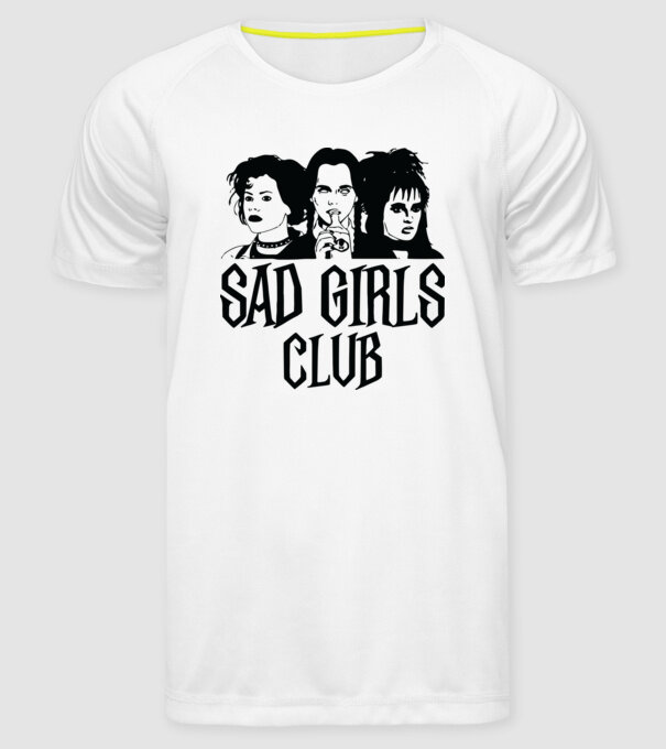 Sad Girls Club model alb pe tricou