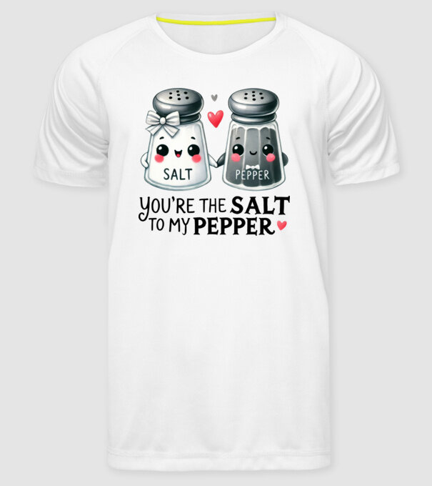 Salt to my Pepper model alb pe tricou