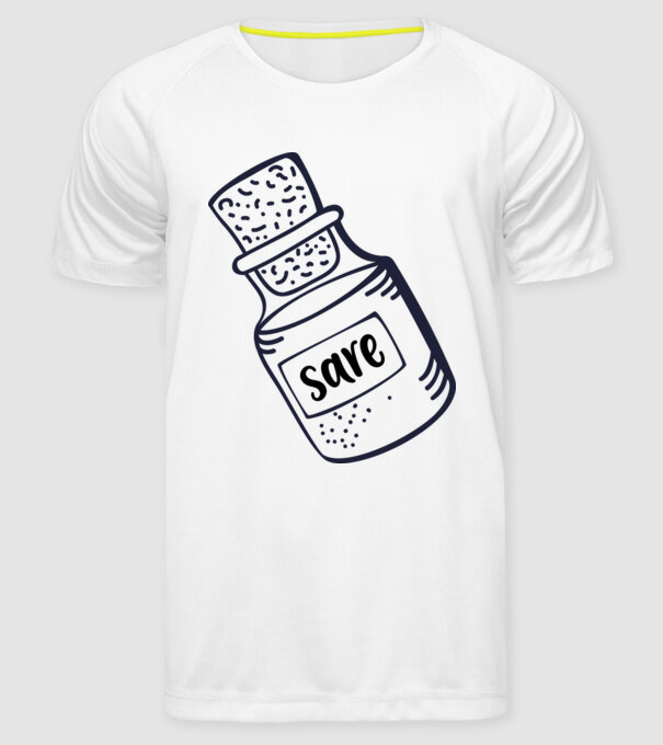 sare model alb pe tricou