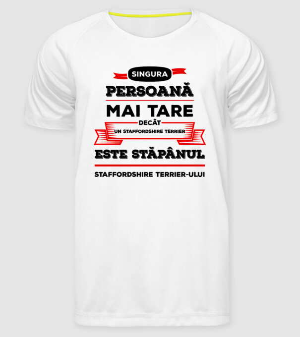 singura persoană mai tare decât un Pinscher la este stăpânul Pinscherului model alb pe tricou
