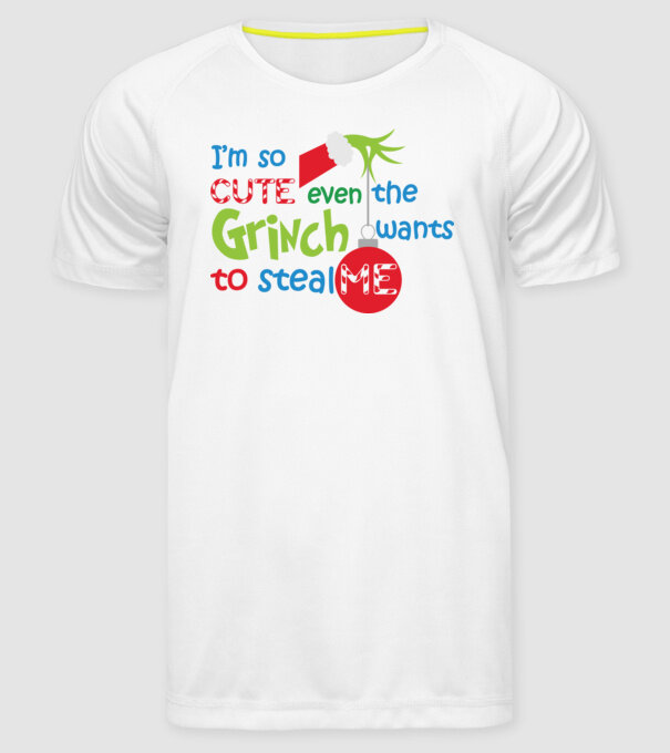 So cute Grinch model alb pe tricou