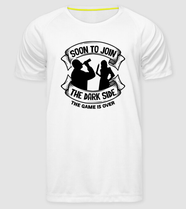 Soon join the dark side model alb pe tricou