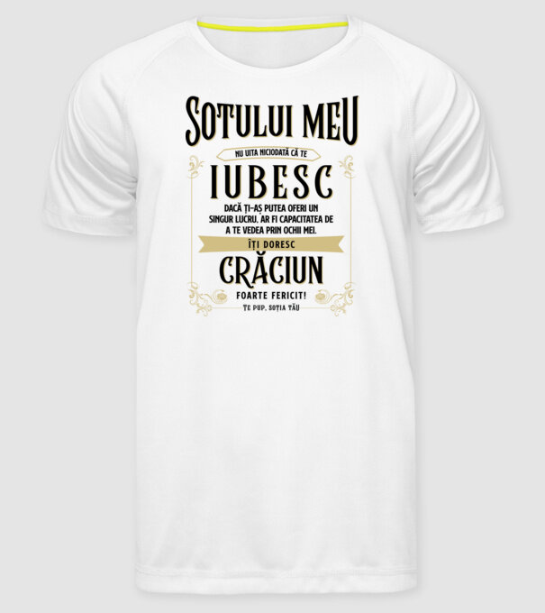 Soțului meu model alb pe tricou