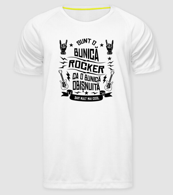 Sunt o bunică rocker, ca o bunică obișnuită, dar mult mai cool model alb pe tricou