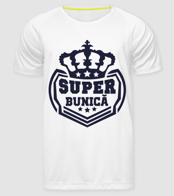 super bunică model alb pe tricou