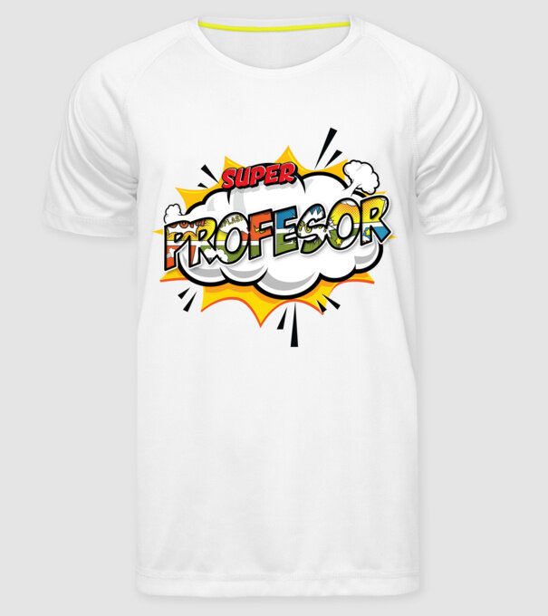 Super Profesor model alb pe tricou