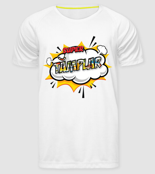 Super Tâmplar model alb pe tricou