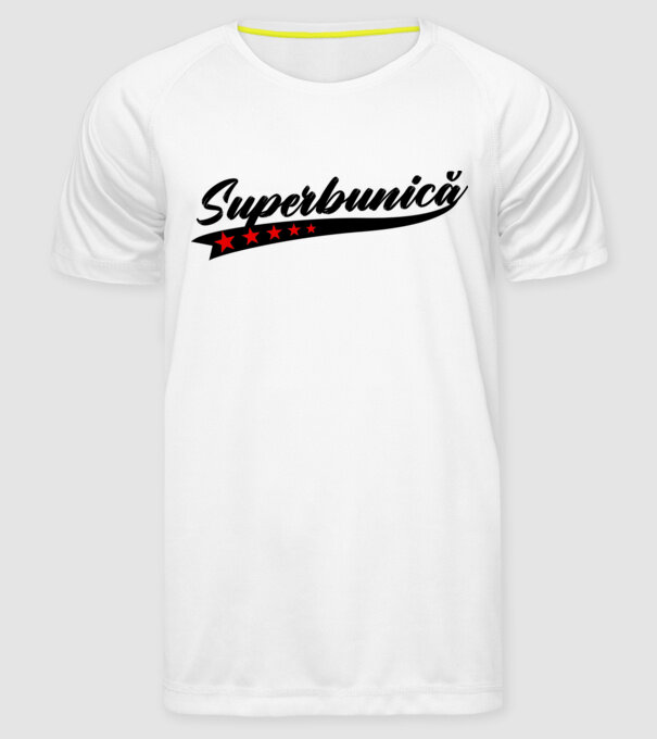 Superbunică model alb pe tricou