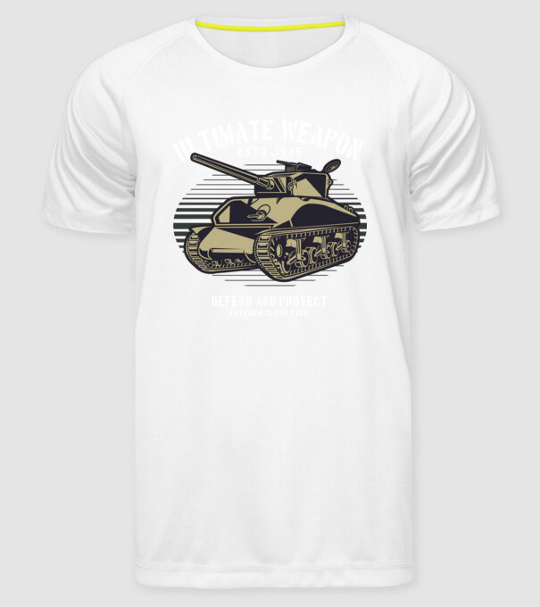 Tancuri model alb pe tricou