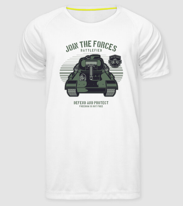 Tancuri model alb pe tricou