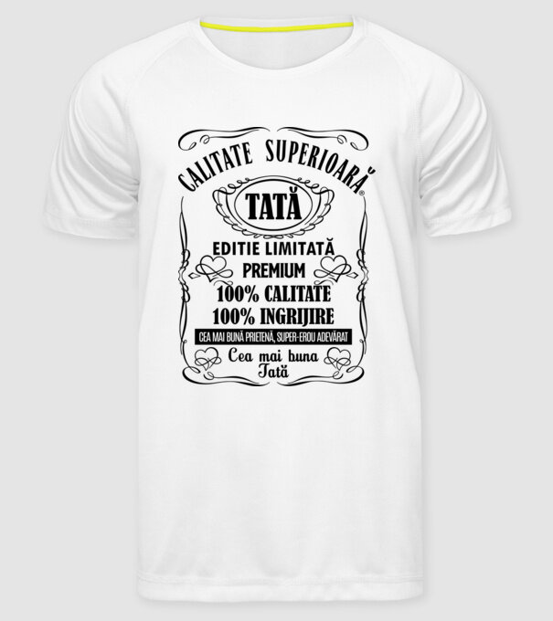 Tată Premium - ediție limitată premium model alb pe tricou