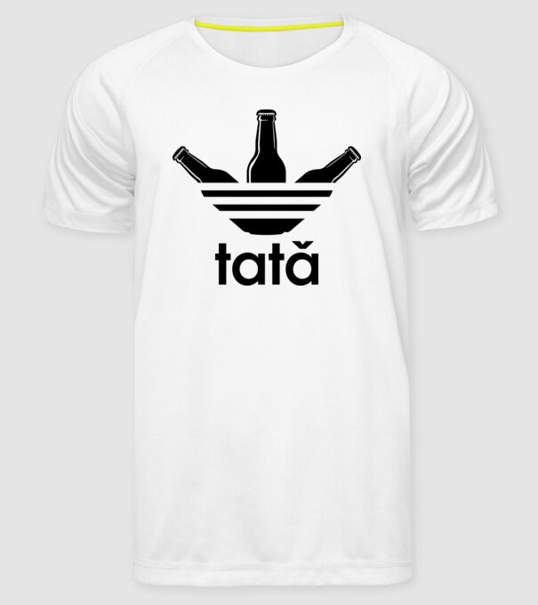 Tatadidas model alb pe tricou