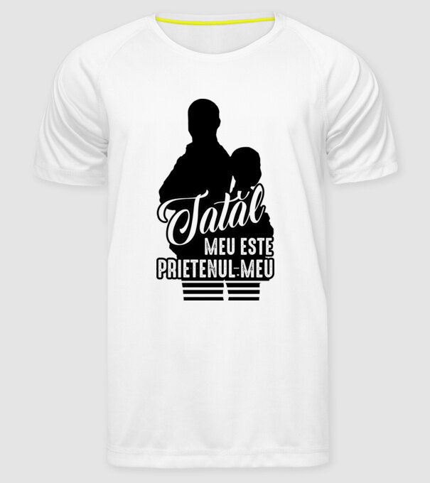 tatăl meu este prietenul meu model alb pe tricou